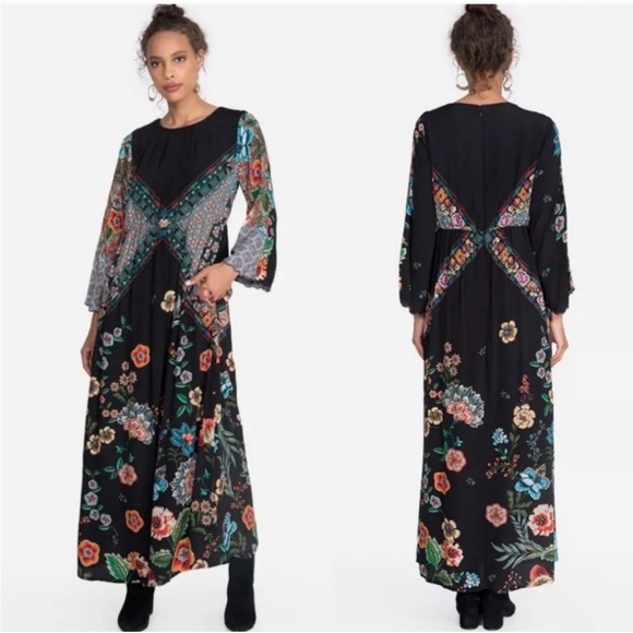 Johnny Was Dresses & Skirts - Johnny Was | Freya Maxi Dress Boho Bell Sleeve XL
